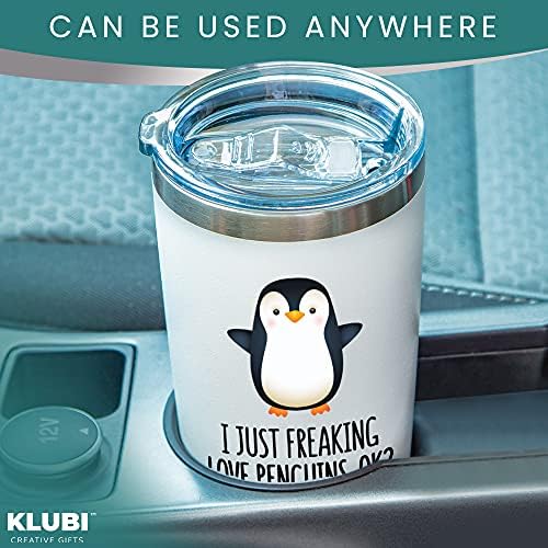 Klubi Penguin Gifts Coffee Tumbler - Grande copo de aço inoxidável de 20 onças - Idéia de presente para amantes de pinguins, mulheres, homens