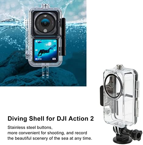 Shell de mergulho Binyalir para ação 2, tela dupla conjunto de capa à prova d'água Shell de mergulho 2 Câmera esportiva à prova d'água para fábrica
