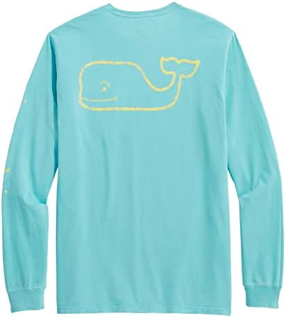 Vineyard Vines Men's Dye Dye Vintage Whale Sleeve Camiseta de bolso