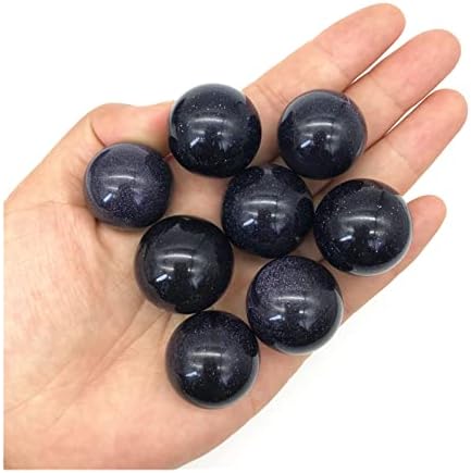 Binnanfang AC216 1pc 24-26mm de arenito azul natural de arenito de cristal cura de bola de bola decoração de cálculos naturais e minerais Cristais de cura