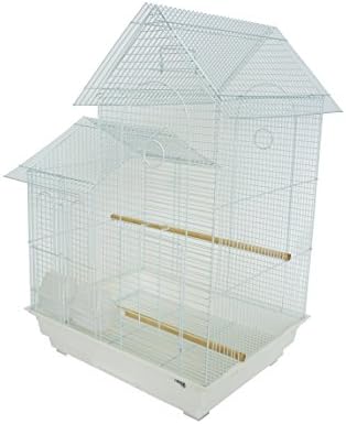 YML A1944 1/2 Spacacing Villa Top Pequeno gaiola de pássaro, branca, 20 x 16