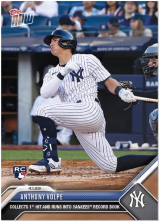2023 Topps Now Baseball 22 Anthony Volpe New York Yankees RC Rookie 1st Hit MLB Trading Card Online Exclusive Limited