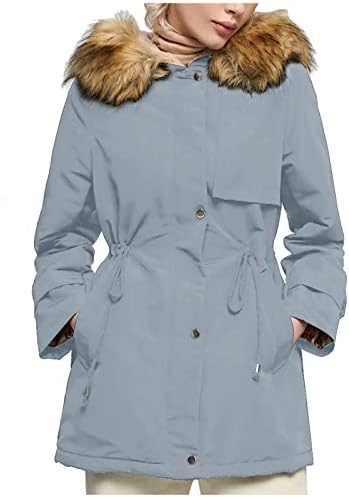 Ruiy Winter Jacket Women Mulheres com zíper algodão Faux Feled Fashion Casual Casual e quente casacos vintage vintage elegante e elegante encaixe elegante e elegante e elegante e moderno, parka lowearwear