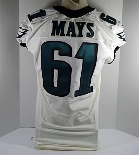 2014 Philadelpia Eagles Frank Mays 61 Game usou White Jersey 46 DP28600 - Jerseys não assinados da NFL usada