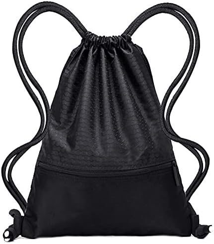 Phabuls Backpack Backpack Backpack de saco de cordas durável, mochila de ginástica de viagem esportiva resistente à água