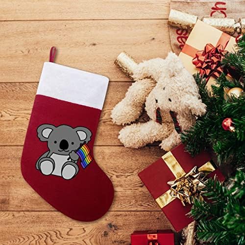 Orgulho gay Koala Christmas Holding Meking Meocks para a decoração da casa de férias da árvore da árvore de Natal