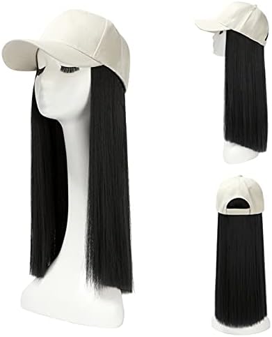 Cabelos presos penteado de cabelo comprido tampa de cabelo ajustável Wig reto peruca de beisebol Sun Visor Shade para pára