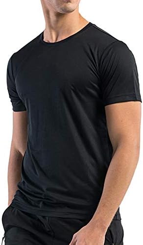 Camisas atléticas de ajuste seco grande e alto simcótico para homens camisetas de treino de manga curta de manga curta