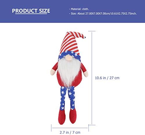 AMOSFUN HOME DECORATION 1PC American Independence Day Decoração de boneca apontou Hat Hatd Doll Doll Ornament Soft Toys