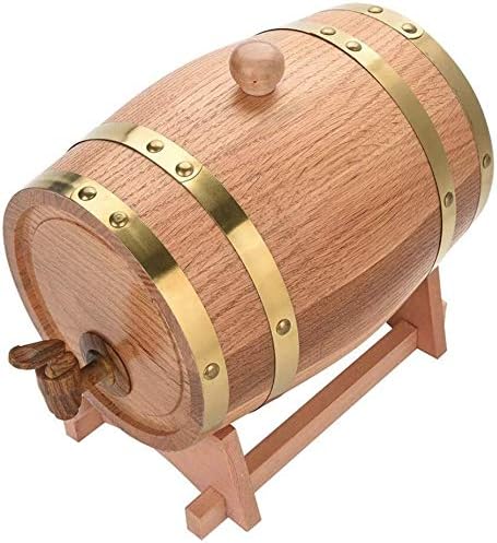 Decanter Oak Enging Barrels Whisky Barrel Dispenser Wine Bucket Sem vazamento para armazenamento Vinho e Spirits & Whisky, 5L Decanter