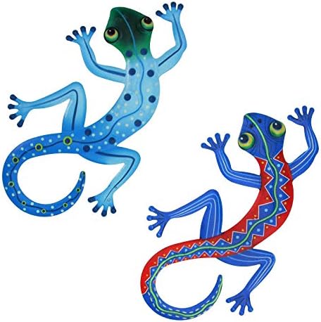 Hemoton 2pcs Iron Art Gecko Pingente delicado folhando de folha de lagartixa Artesanato pendurado Housedodes Gecko