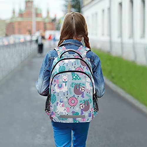 Mochila de dinossauro preguiçosa da lhama para estudantes Meninas da bolsa escolar de garotas Daypack Rucksack