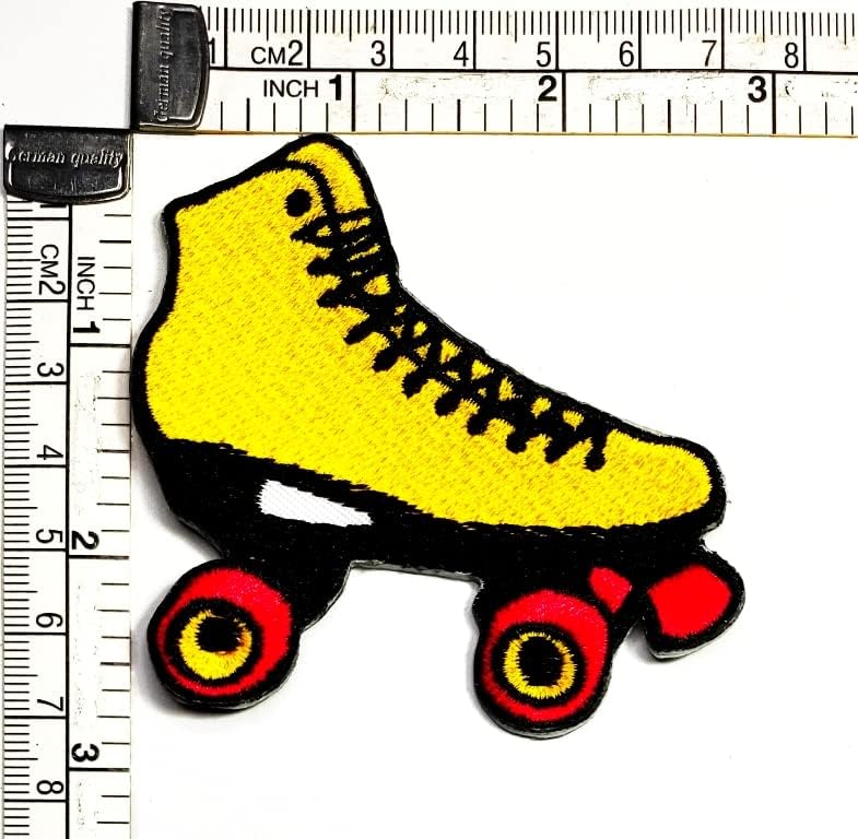 Kleenplus 3pcs. Patins amarelos patins artesanato artes de costura reparam patins patins de patins Ferro bordado em