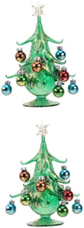 Cabilock 2pcs Arenamentos de árvore de Natal Ornamentos Crafts Decoração verde Photo Ornamento Natividade Ornamentos de