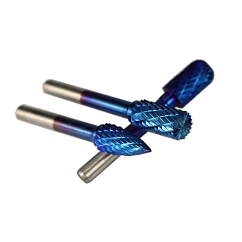 6x10mm Tungstênio carboneto rotativo burss super azul com corte duplo de corte rotativo 1pcs