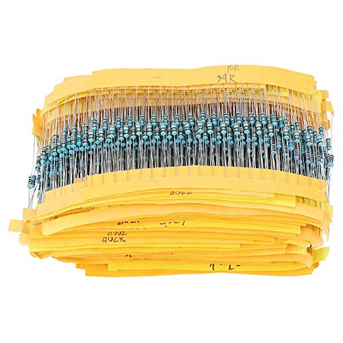 FTVogue 2000pcs 1 4W 100 Valores 1OHM ~ 1m Kit de componentes de sortimento de resistores de vários resistores de