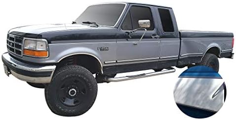 Decalque de graphix de Phoenix destinado a 1989-96 Ford F-250 350 Super Diretor Tu Tone Tone Superior de Decalque de Lilhas Inferior-Prata/Carvão