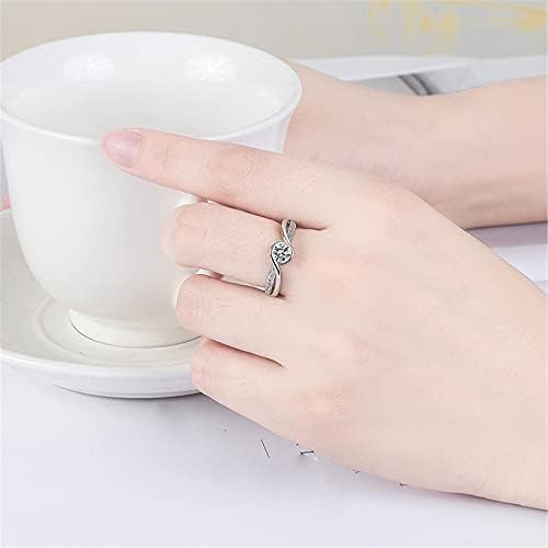 Anéis ocidentais para mulheres tocam jóias moda piscando anel criativo Onda de diamante anéis abertos