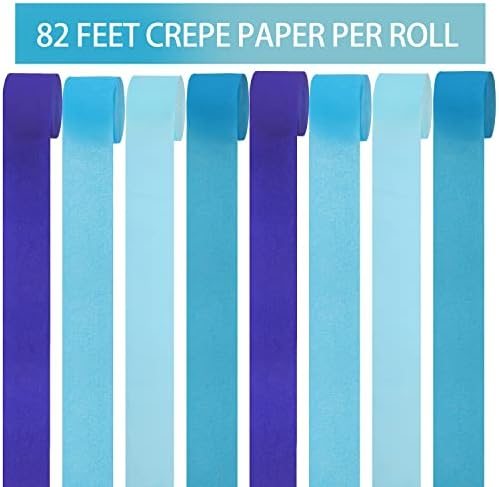 Blue crepe paper sertys rolls pendurados decoração de festa 8 rolls rolls tem temas de festa streamer para várias decorações