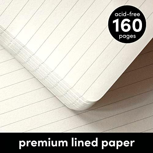 Notebooks de periódicos forrados de papel, 10 páginas, 160 páginas, médio 5,7 polegadas x 8 polegadas - 100 gsm de papel de espessura,
