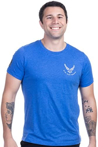 Força Aérea dos EUA | Camiseta licenciada da força aérea dos Estados Unidos, camiseta militar veterana da USAF para homens