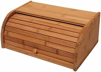 UXZDX 1PC Caixa de pão de cozinha de madeira Bin de armazenamento doméstico BIN PRÁTICA RECIMENTO DE FRUTOS Organizador da caixa de armazenamento para cozinha