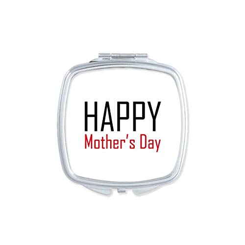 Celebrar o dia das mães Festival de bênção espelho portátil compacto maquiagem de bolso de dupla face de vidro