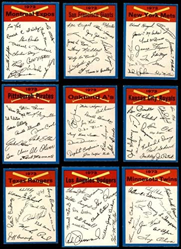 1973 O-Pee-Chee Blue Team Checklist Complete Set VG/Ex+