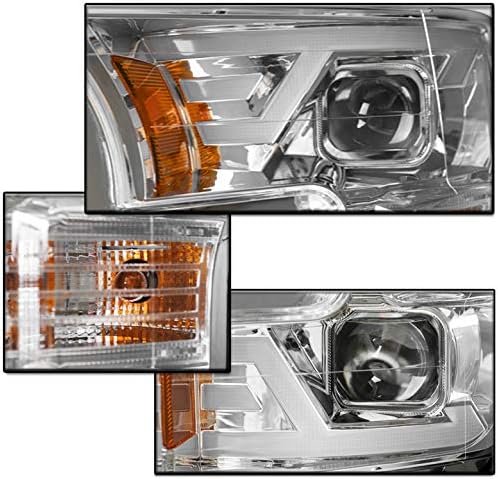 ZMAUTOPTS LED DRL CHROME PROJETOR FARECTINGS FECTAMENTOS COM LUZES DRL LED WHITE 6.25 para 2015-2017 Ford F-150