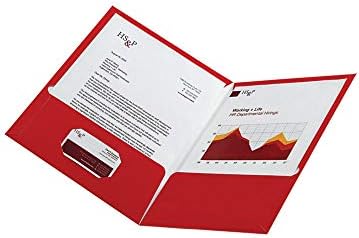 Office Depot® Brand School Grad Low 2 Pocket Pouper, tamanho da letra, vermelho