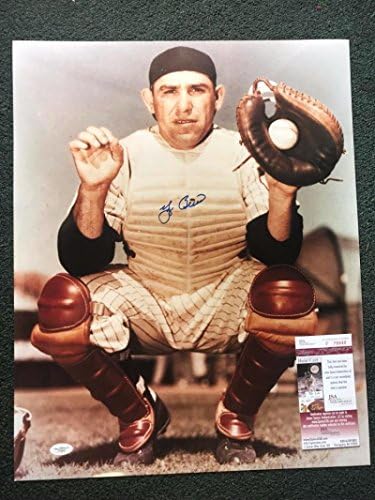 Yogi Berra NY Yankees assinou autografado 16x20 foto JSA F78940