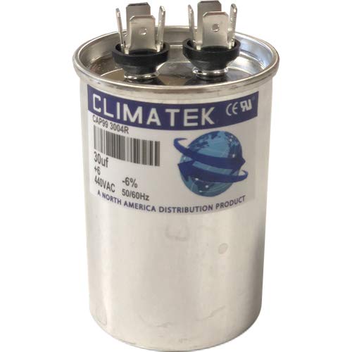 Capacitor redondo de Climatek - se encaixa em Diversitech 37300R | 30 UF MFD 370/440 VOLT VAC