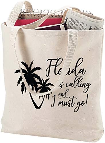 Bolds Bold Bags Florida está ligando e eu devo ir! palmeiras cursivas de praia engraçada praia natural bolsa de sacola