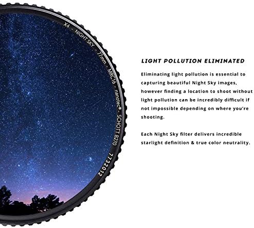 Filtro de redução da poluição do céu noturno de 82 mm para lentes de câmera com MRC16, revestimentos Nanotec, Ultra-Slim, Quadro de Tração, selado pelo tempo por fotografia inovadora