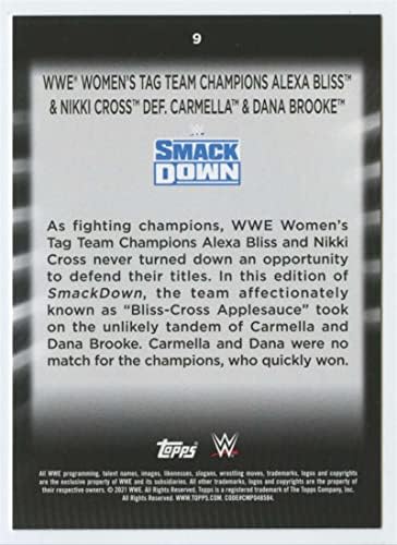 2021 Topps WWE Women's Division 9 Alexa Bliss & Nikki Cross Wrestling Trading Card