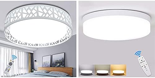 DLLT 35W Modern Dimmable Teto Light com Luz de teto LED de montagem remota e de 18W de 18W, com 18W, com remoto para sala de estar/quarto/cozinha/armário/banheiro/entrada