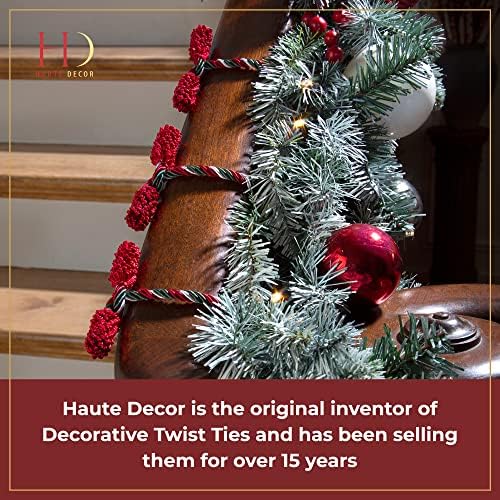 Haute Decor Decorative Twist lances, 6 pacote, 16 polegadas - Garland, luzes e decorações com segurança em bannisters,
