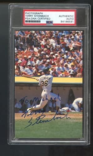 Terry Steinbach Photo Autograph Autograph Auto PSA/DNA Coa Baseball Card para Michael - fotos autografadas da MLB