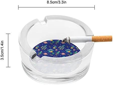 Espaço Tópico de cigarro cinza de vidro Round Smoking Holder Bandey para Hotel Table Top Decoração