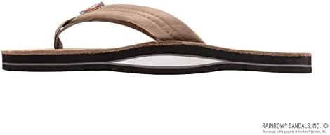 Rainbow Sandals Mens Luxury Leather - Suporte de arco de camada única