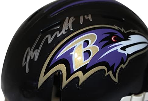 Kyle Hamilton autografou/assinado Baltimore Ravens Mini capacete Beckett