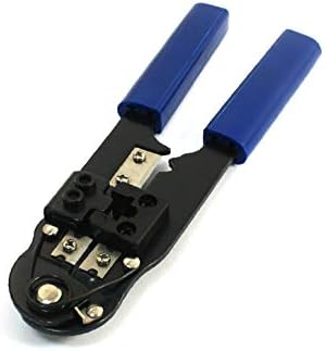 X-Dree Blue Grip Multi Função RJ45 8p8c Conector de 7,9 polegadas Tiras modulares Modulares Crimper (Blue Grip Multi Função RJ45