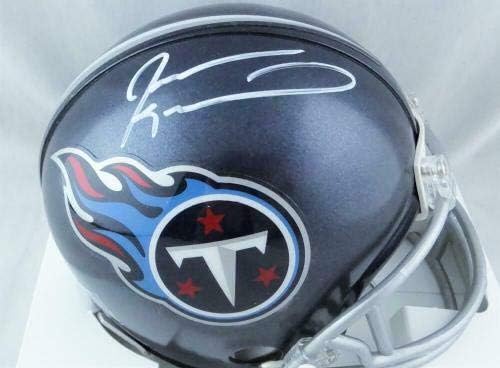 Jevon Kearse autografou Tennessee Titans Mini Capacete - JSA W Auth *White - Mini capacetes autografados da NFL