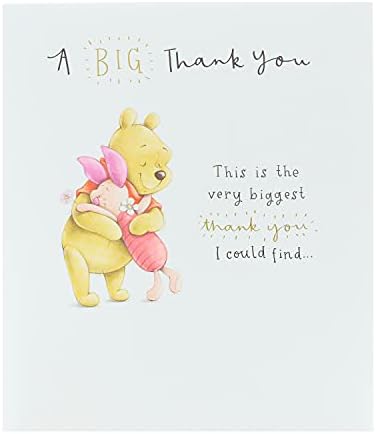 Cartão de agradecimento da Disney - Winnie the Pooh Card Agradeço - Piglet Cartão de agradecimento - Cartão de agradecimento