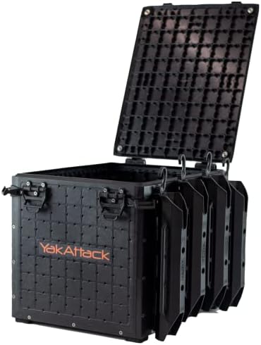 Yakattack Blackpak Pro Kayak Fishing Crate - várias cores e tamanhos | Acessórios de pesca de caiaque