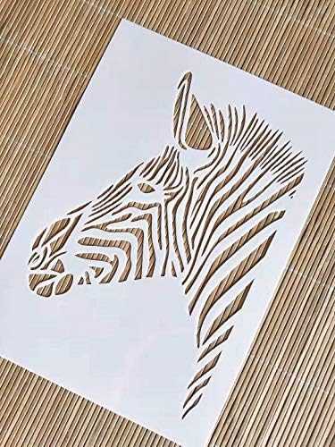 Obuy Zebra Diy Craft Hollow Camadas de estênceis para pintar em madeira, tecido, paredes, decorativo, aerógrafo mais | Modelo Mylar