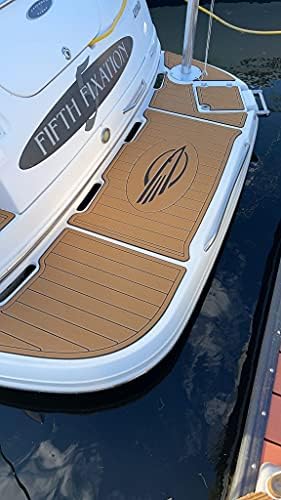 Boat Eva Faux Teak Decking Floor Compatível com Chaparral Sunesta 232 Cockpit de degrau de natação