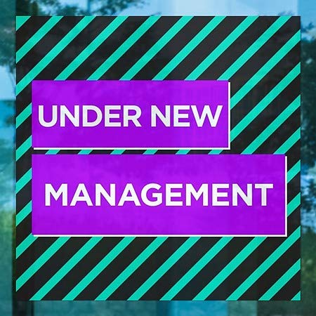 CGSignLab | Sob New Management -Modern Block Janela se apega | 12 x12