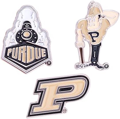 Purdue University Lapeel Pins 3 Pack Boilermakers Logo esmalte feito de metal