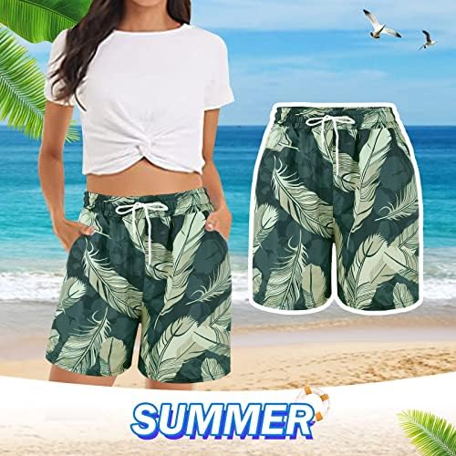Shorts de verão para mulheres lounge casual shorts de praia pura de coloração solta